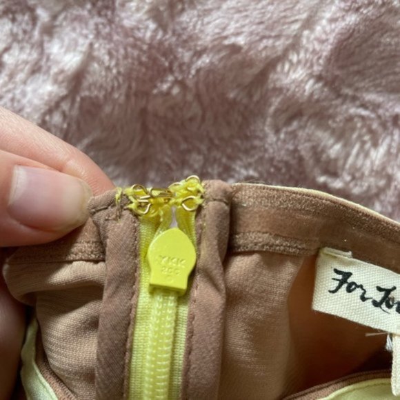 NWT For Love & Lemons Tati Lace Dress with Contrast Exposed Bodice Size XS - Picture 13 of 15